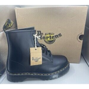 Dr Martens 1460 BEX Smooth Leather Boots Lace Up Mens 9 Womens 10 Black NIB